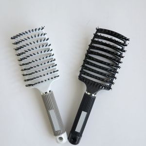 Extensions de cheveux professionnels Bristle Hair Brushes peigne Anti-statique Heat Curved Vent Barber Salon Hair Styling Tool Rows Tine Peigne