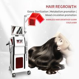 Machine professionnelle de croissance des cheveux 650nm Diode Laser équipement de thérapie de repousse des cheveux analyseur de traitement du cuir chevelu