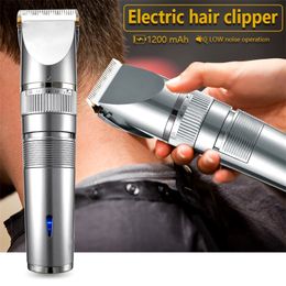 Professionele haartrimmer digitale USB -oplaadbare klipper voor mannen gesneden keramisch mes scheermessenkapper machine 220712