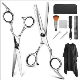 Kit de tijeras para peluquería profesional tijeras de barbería de acero inoxidable