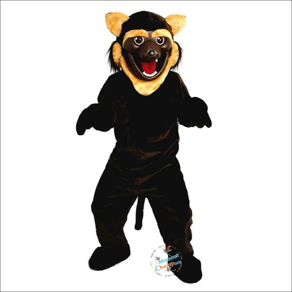 Costume professionnel de mascotte de tigre de chat sauvage marron d'halloween, vêtements de Performance de dessin animé de marche, accessoires de terre