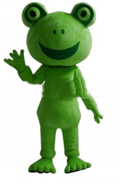 Costume professionnel de mascotte Kermit la grenouille pour Halloween, Costumes de dessin animé de grenouille de qualité supérieure pour adulte