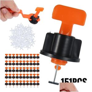 Professionele handgereedschapsets 151-delig tegelafstandhouder nivelleringssysteem voor vloermuur Carrelage Leveler Locator Spacers Tang Drop Delivery Dhptu