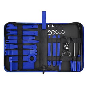 Professionele handgereedschap Sets 19 PCS Trim Removal Auto clip tang knappen Terminal Remover Set Plastic Pry -kit voor autopaneel/dashboard/deur