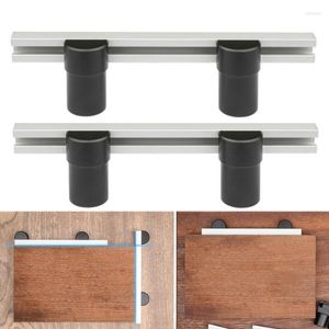 Conjuntos de herramientas de mano profesional 2 paquetes Mesa Planing Stop Bench Perros Abrazadera para T-Track Carpintería DIY Banco de trabajo Posicionamiento Deflector