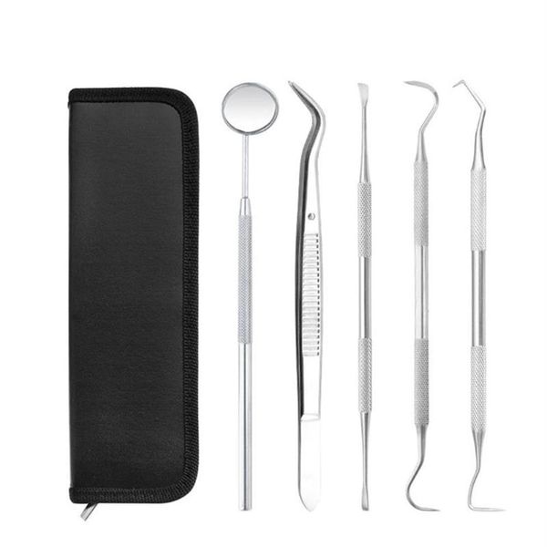 Juegos de herramientas manuales profesionales 4 5 uds herramientas para Kit de raspador de dientes pastas dentales de acero inoxidable dentista Seek Mirror Instruments195j