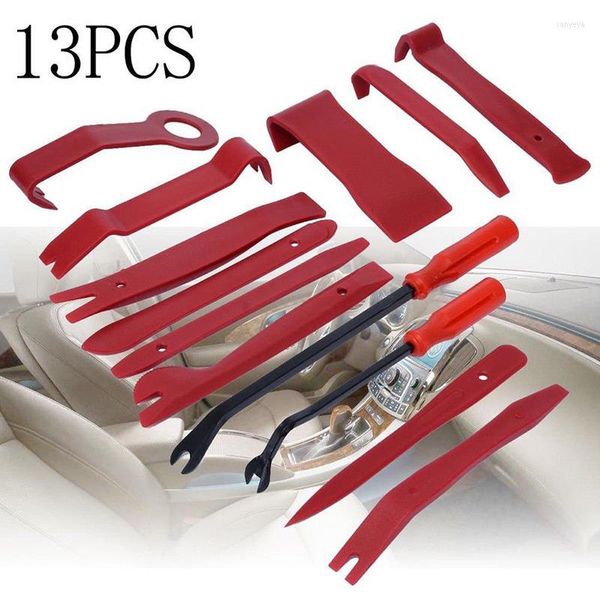 Juegos de herramientas de mano profesionales 4/7/13 Uds. Kit de mantenimiento de Audio para coche Auto Trim Stereo Repair Panel Remover Pry Bar Dash Radio puerta Clip herramientas