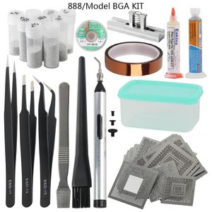 Professionele handgereedschap Sets 888/Model Directe verwarming BGA STENCOL Tools Kti Reballing stencilesd Tweezers Soldeer Balls Paste Flux Desolde