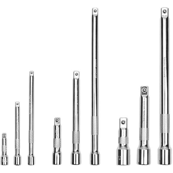 Ensembles d'outils à main professionnels Ensemble de 9 barres d'extension 1/4 pouces Extensions de douilles d'entraînement 3/8 et 1/2 Prise à bille en acier au chrome vanadium SocketProf