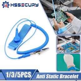 Ensembles d'outils à main professionnels Bracelet antistatique Pince sans fil électrostatique sans fil Câble de décharge ESD réglable Réparation de la sangle de poignet