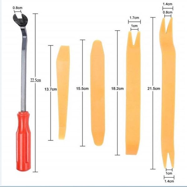 Conjuntos de herramientas manuales profesionales Kits de eliminación de molduras de panel de clip de puerta automática Desmontaje de navegación Balancín Herramienta de conversión de plástico interior del automóvilProfess