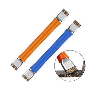 Professionele Handgereedschap Sets Dubbele Kop Antistatische ESD Mobiele Telefoon Moederbord Reparatie PCB Reinigingsborstel Harde Haren Lassen O241M