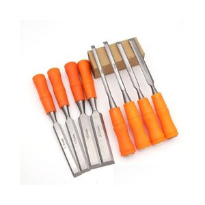 Ensemble d'outils à main professionnel de haute qualité 8pcs / set ciseaux de menuiserie en bois induratif outils de menuiserie en bois brouillard en bois carrément plat dhaf8