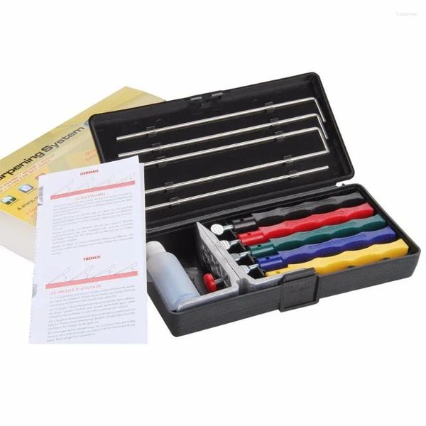 Juegos de herramientas manuales profesionales Afilador de cuchillos Lansky Deluxe Sistema de afilado de 5 piedras Piedra de afilar 5 piedras Kit extra grueso Herramientas de cocina