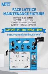 Ensembles d'outils à main professionnels MaAnt Face ID Fixation de réparation de matrice de points pour IPhone X-14pro Max Test BGA Reballing Plate-forme de plantation