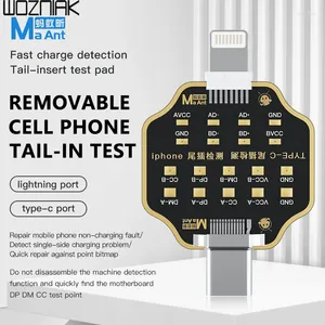 Conjuntos de herramientas de mano profesionales MaAnt Micro USB PCB Placa de prueba Muelle de carga Probador flexible para iPhone Android Tipo-C Reparación de teléfonos inteligentes Fácil