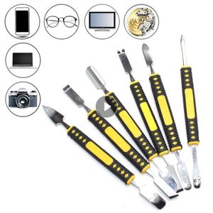 Professionele handgereedschap stelt metalen crowbar 6-delige set Telefoon Digitale huizenapparatuur Demontage Reparatiewerkplaats PRY BAR AUXILIARY Tools Profession