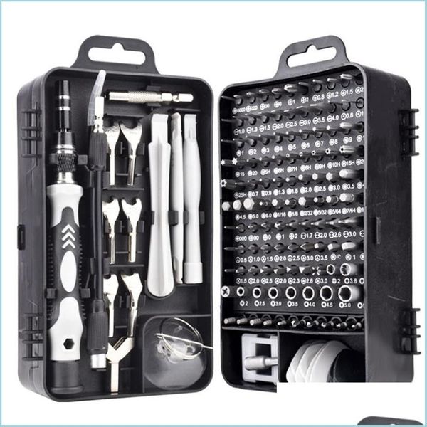 Ensembles d'outils à main professionnels Mini étui pour réparation 135 en 1 jeu de tournevis de tournevis de précision Kit d'outils pour téléphone portable Torx Dr Dhfkz