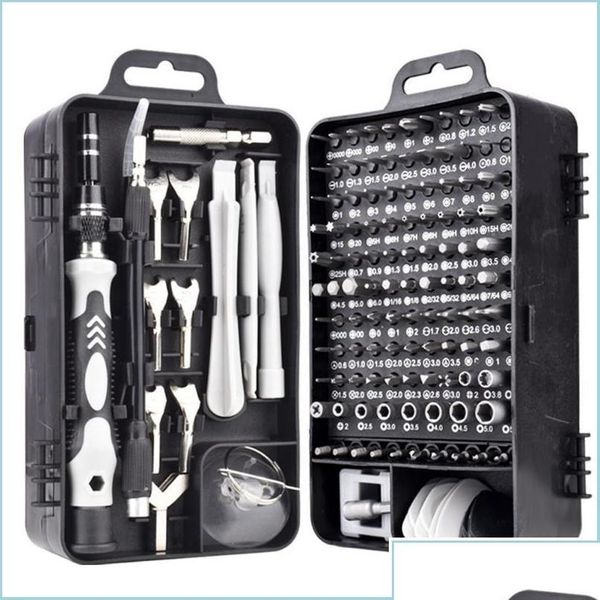 Conjuntos de herramientas manuales profesionales Mini Case para la reparación 135 en 1 Juego de destornillador de destornillador Precisión de herramientas de teléfonos móviles Kit Torx DR DHA32