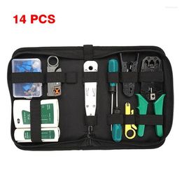 Professionele handgereedschapsets Netwerkreparatie Kit Kabel Crimper LAN Tester Pliers RJ45/RJ11/4P -connectoren