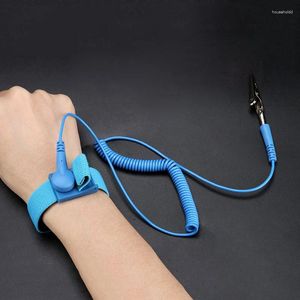 Ensembles d'outils à main professionnels Corde en PVC Mise à la terre Atelier de bracelet antistatique pour le corps humain Filaire Protection électrostatique Bracelet de poignet Cheville