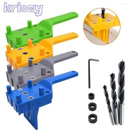 Professionele handgereedschap Sets Snelle houten Doweling Jig Plastic ABS Handheld Pocket Hole Systeem 6/8/10mm Boorbit Puncher voor timmerwerk Dowel