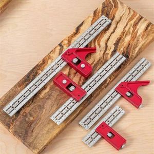 Professionele Hand Tool Sets Schaalbare Liniaal Voor Specht Gereedschap T-type Gat Roestvrij Schrijven Markering Lijn Gauge Carpenter Measur3052