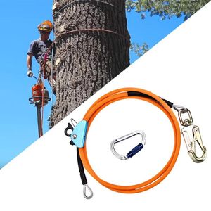 Juegos de herramientas de mano profesionales Kit de línea de giro de núcleo de alambre de acero 1/2 pulgadas x 8 pulgadas Cuerda de posicionamiento de escalada para arboristas Escaladores Árbol Senderismo