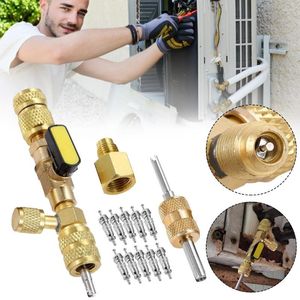 Professionele handgereedschap Sets Vktelkern Remover Installer HVAC Verwijdering met dubbele 1/4 en 5/16 Servicepoorten die geschikt zijn voor R404A R407C R134A R12 R32