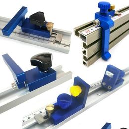 Professionele handgereedschapsets Houtbewerking Aluminium Stop Verstekrail T-sleufmeter Hekconnector Zaagtafel Schuifbeugels Chute Drop D Otfck