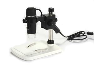 Livraison gratuite capteur d'image de microscope numérique HD USB professionnel 300X réel 5.0MP 8 mesure LED + support réglable