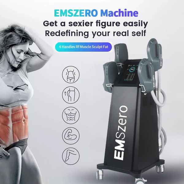 Professionnel HI-EMT Emslim NEO Body Shaping Muscle Trainer Brûleur de graisse Abdomen Stimulation musculaire Appareil EMS RF 4 poignées Équipement de beauté