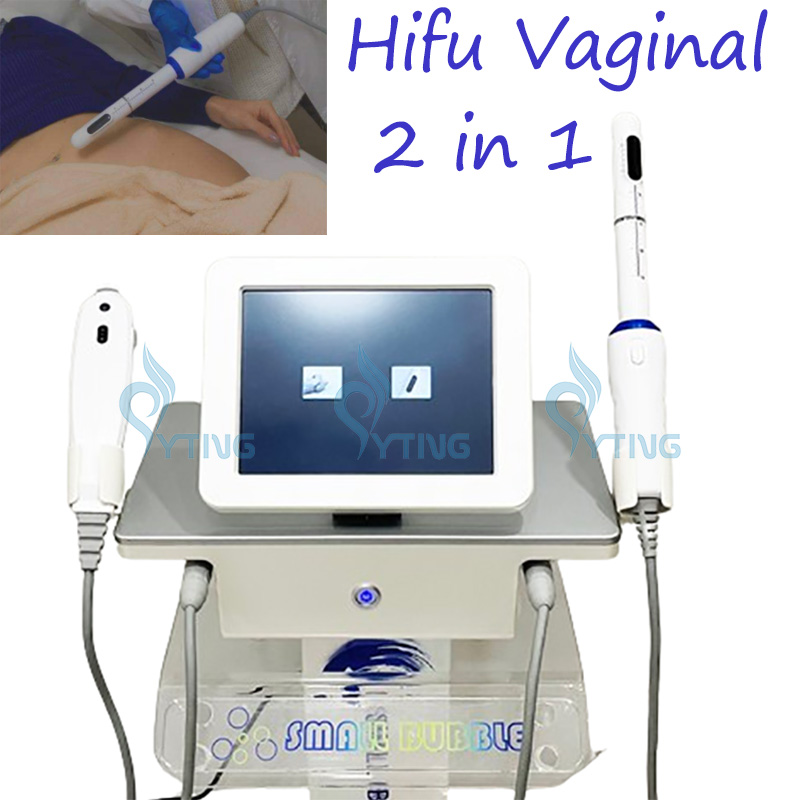 Portable Hifu Anti Wrinkle Skin Tightening Machine Body Slimming Face Lifting Hifu Vaginal Tightening 2 in 1