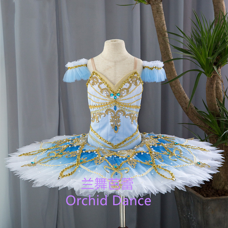 Professional High Quality Custom Size Kids Girls Stage Performance Competition Wear Yellow Blue White Red Classic Ballet Tutu