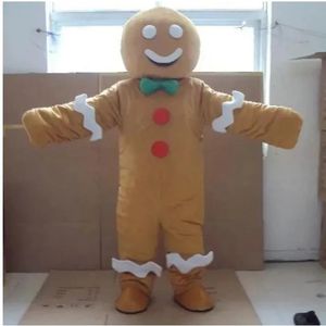 Professionele Hoge Kwaliteit Gingerbread Man Mascottekostuums Kerst Fancy Feestjurk Stripfiguur Outfit Pak Volwassenen Grootte Carnaval Pasen Reclame