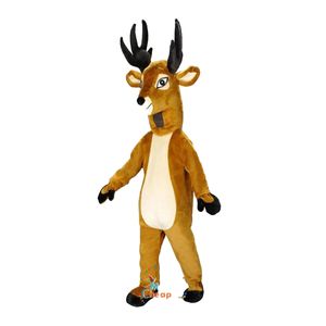 Professionele hoge kwaliteit van Noord-rendiermascottekostuums Kerst Fancy Party Dress Stripfiguur Outfit Pak Volwassenen Grootte Carnaval Pasen Reclame