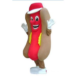 Professionele Hot Dog Mascotte Kostuum Halloween Christmas Fancy Party Jurk Cartoon Karakter Pak Carnaval Unisex Volwassenen Outfit