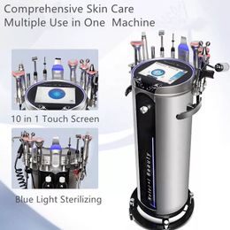 Máquina profesional de control de aceite de limpieza facial Hydra Dermabrasion 10 en 1 Estiramiento de la piel Eliminación de arrugas Instrumento de belleza hidratante