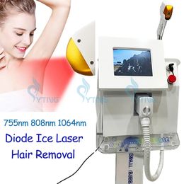 Máquina de depilación láser de diodo de hielo profesional triple wavelegth láser epilator depilación de la piel