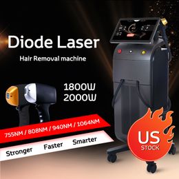 Professionele Ijs Titanium 4 golven 755Nm 808Nm 1064Nm 808nm Diode Laser Ontharing Machine 2 jaar garantie