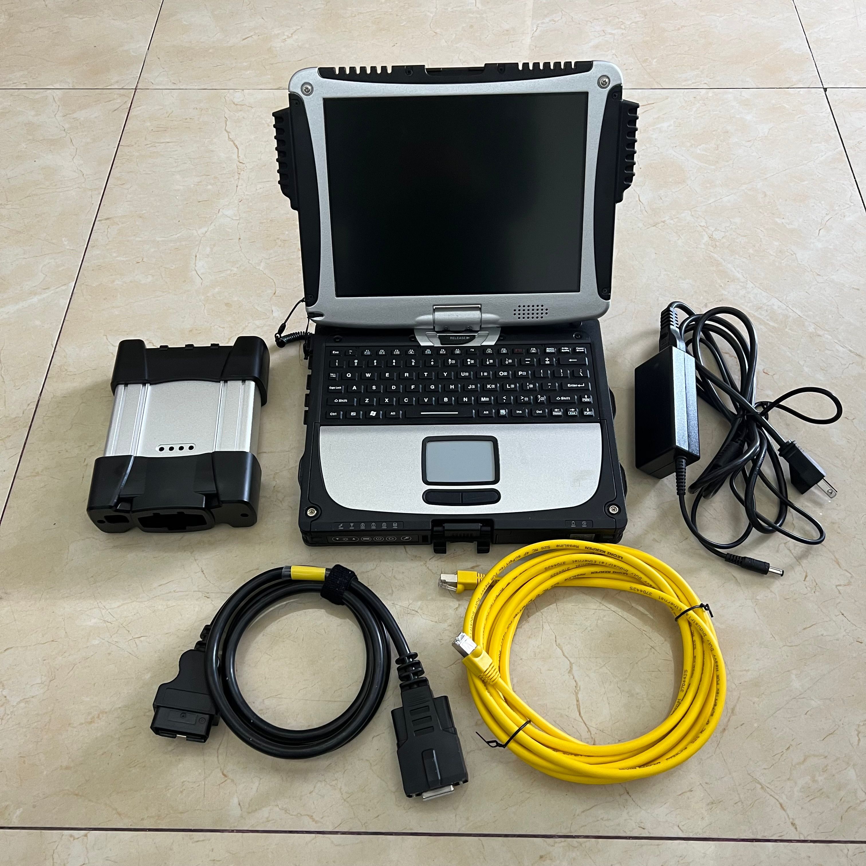 Профессиональный ICOM NEXT для BMW, новый SSD V2024.03, инструмент диагностического программирования, поддержка нескольких языков в ноутбуке CF-19