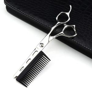 Professionnel JP440c acier 6 ''2 en 1 ciseaux à cheveux avec peigne coupe de cheveux barbier makas ciseaux de coupe coiffeur 240126