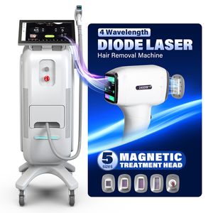 Máquina de depilación de diodos láser profesional Reducción de cabello sin dolor 4 Equipo de belleza de rejuvenecimiento de la piel de longitud de onda 200 millones de tomas