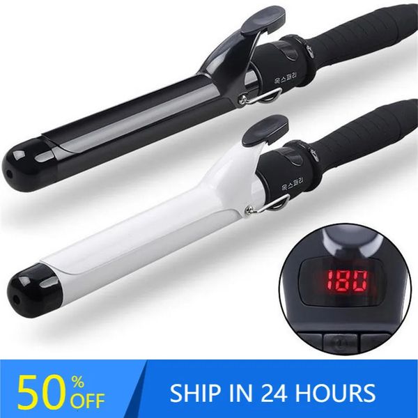 Température de réglage de curler à cheveux professionnel de l'écran LCD Curl Curling Wand Roller Styling Tools Drop 20 240412