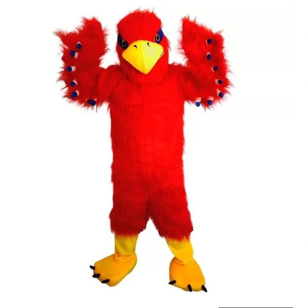 Costumes de mascotte d'oiseau d'aigle rouge de fabrication professionnelle pour adultes cirque Noël tenue d'Halloween déguisement événement fantaisie de haute qualité