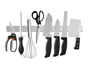 Bande de couteaux magnétique professionnelle, porte-couteau magnétique en acier inoxydable, support de couteaux de cuisine, outil de barre 30 40 50 cm5937182