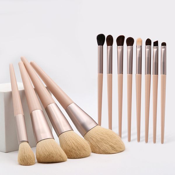Brushes de maquillage professionnels Set 12pcs / set Powder Foundation Foundation Blush Blush Eyeshadow Brush Kit Tools Quality