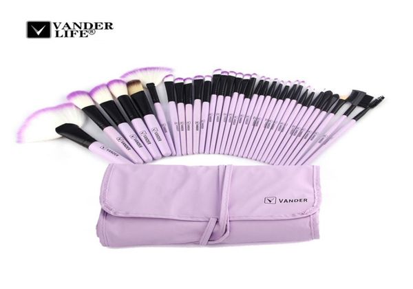 Brushes de maquillage professionnels Définir les outils de maquillage de haute qualité 32 PC Kit Premium Fulle Fonction Mélange de poudre Brosse de fond de teint 8150260