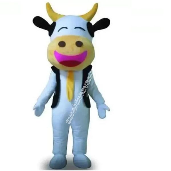 Disfraz de mascota de vaca de mascarada profesional Personaje de tema de anime de dibujos animados superior Carnaval Unisex Adultos Tamaño Fiesta de cumpleaños de Navidad Traje de traje al aire libre