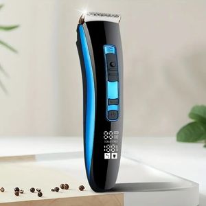 Tondeuse à cheveux professionnelle pour hommes Tondeuse à cheveux Kit professionnel de coupe de cheveux et de toilettage rechargeable avec écran LED Convient pour le cadeau de la fête des pères